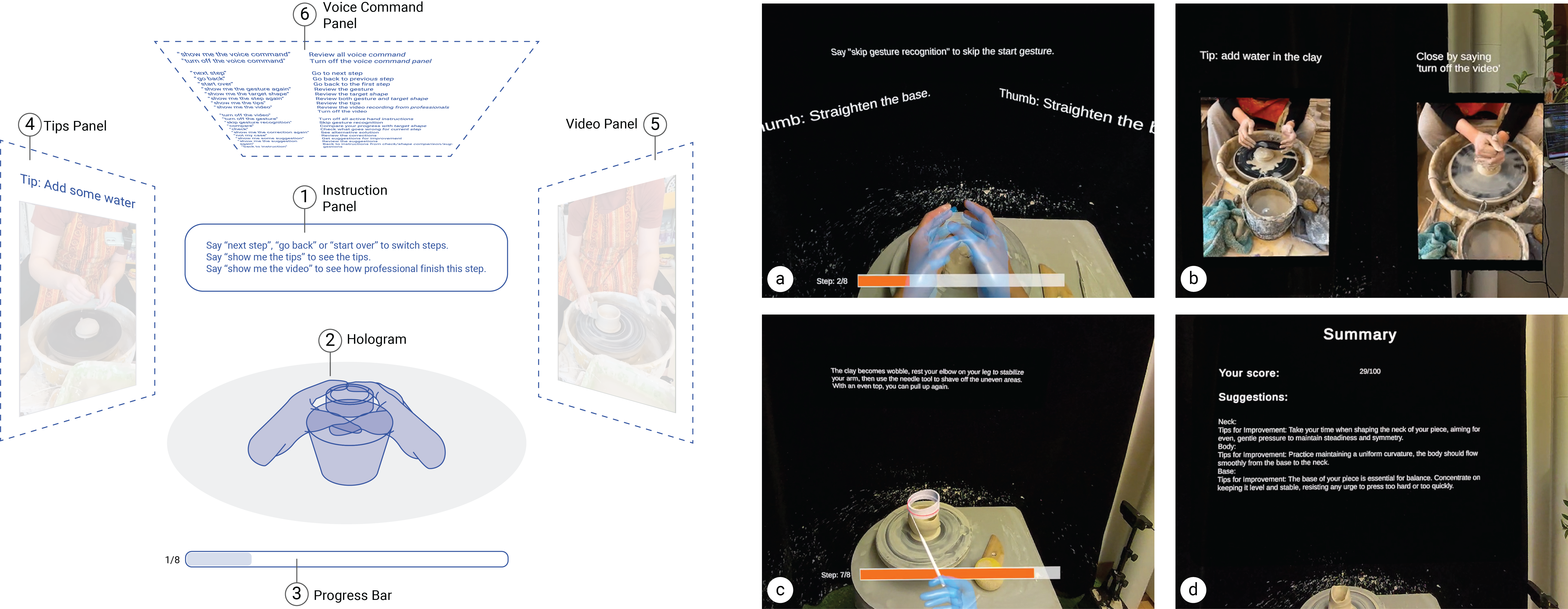 Novice system’s UI and functionality.